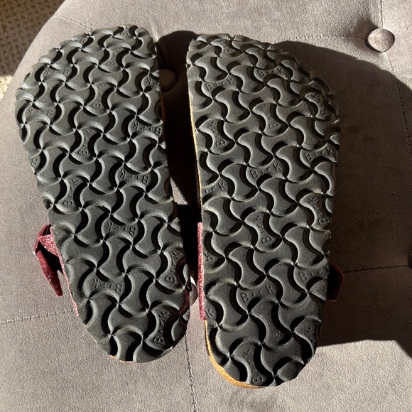 Birkenstock Sparkly Burgundy Sandals - Picture 8 of 10